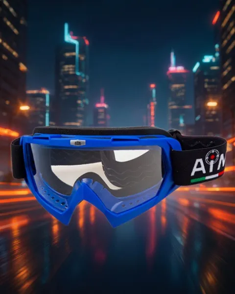 Мотоочки кроссовые AiM (Аим) 634-200 Blue | Мототека