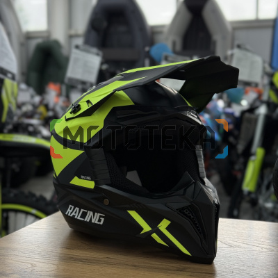 Шлем мото кроссовый Мототека TQ 602 BLACK/GREEN XL