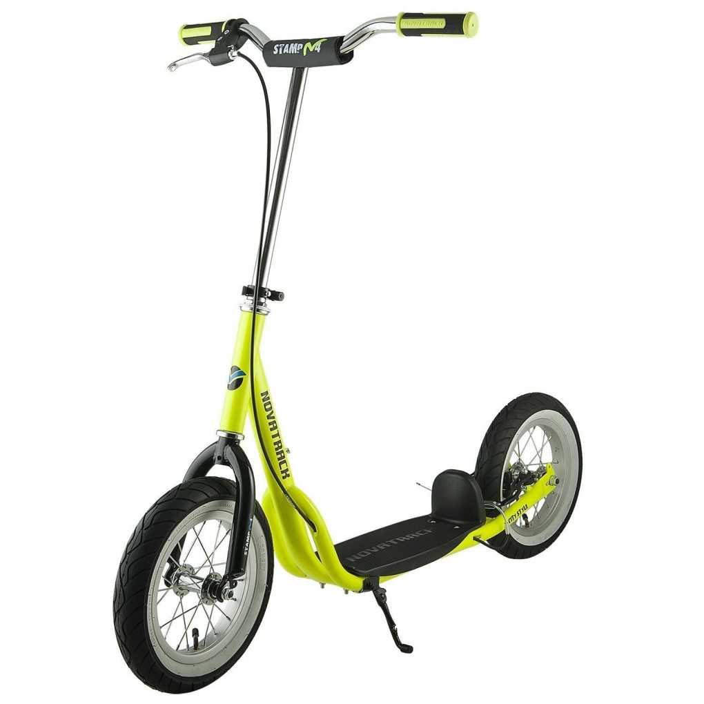 Самокат Novatrack (Новатрак) STAMP N4 салатовый