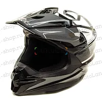 Шлем мото кроссовый HIZER (Хайзер) J6803 №2 (XL) BLACK/GREY