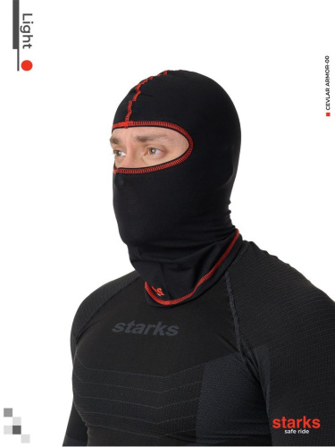Подшлемник STARKS (Старкс) Light Чёрный/Красный фото 2
