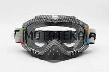 Мотоочки кроссовые ROCKOT (Рокот) RM - 325 (карбон/прозрачная, Anti - Scratch)