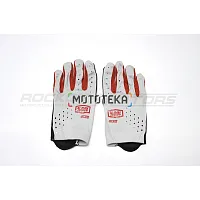 Мотоперчатки кроссовые 100% #2 (M, серый/чёрный/красный)