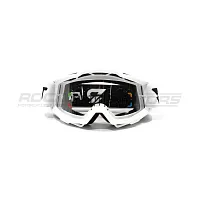 Очки кроссовые ROCKOT (Рокот) RM-136 (белый/прозрачная, Anti-Scratch)