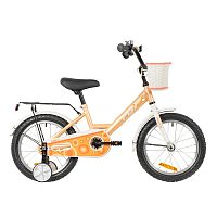 Велосипед Foxx (Фокс) 16" SIMPLE персиковый, сталь, тормоз нож, крылья, багажник, полная защ.цепи, передняя