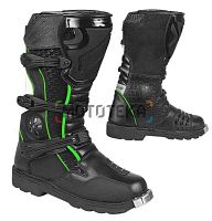 Мотоботы HIZER (Хайзер) AT - 6090 black / neon green (р. 39)
