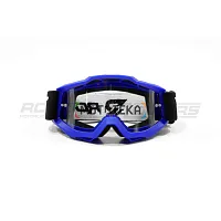 Очки кроссовые ROCKOT (Рокот) RM-136 (синий/прозрачная, Anti-Scratch)