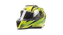 Шлем мото интеграл HIZER (Хайзер) 522 (S) #3 black/yellow green