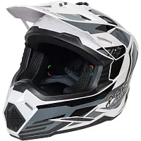 Шлем мото кроссовый HIZER (Хайзер) J6801 №4 (XL) white/gray