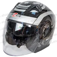 Шлем мото открытый HIZER (Хайзер) J228 №2 (XL) black/gray