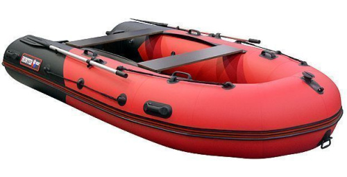 Лодка ПВХ Hunter (Хантер) 350 ПРО красный/чёрный фото 3