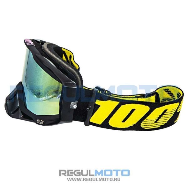 Очки 100% RACECRAFT белый/чёрный/зелёный | Мототека