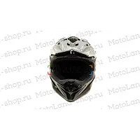 Шлем мото кроссовый HIZER (Хайзер) J6803 №2 (M) BLACK/GREY