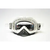 Очки кроссовые ROCKOT (Рокот) RM-325 (белый/прозрачная, Anti-Scratch)