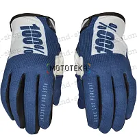 Перчатки мото 100% №1 blue/white (M) мотокросс