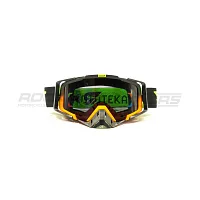 Очки кроссовые ROCKOT (Рокот) RM-323 (чёрный-оранжевый/тонированная, Anti-Scratch)